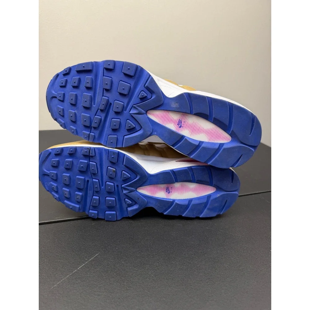 Nike Air Max 95 Gold Pink Blue Sneakers Retro Running Shoes 7Y Women‎ 8.5